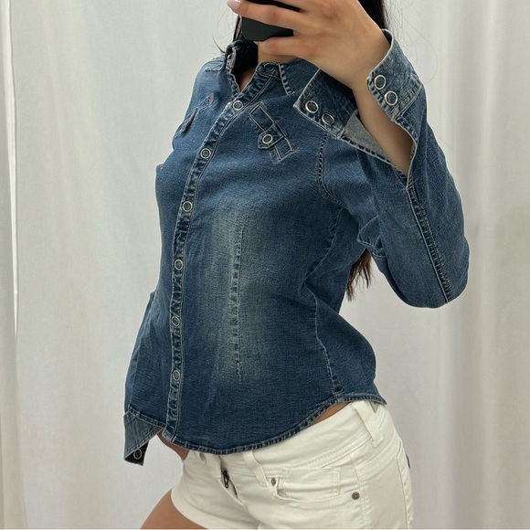 Y2K Guess denim blouse - Picture 3 of 4